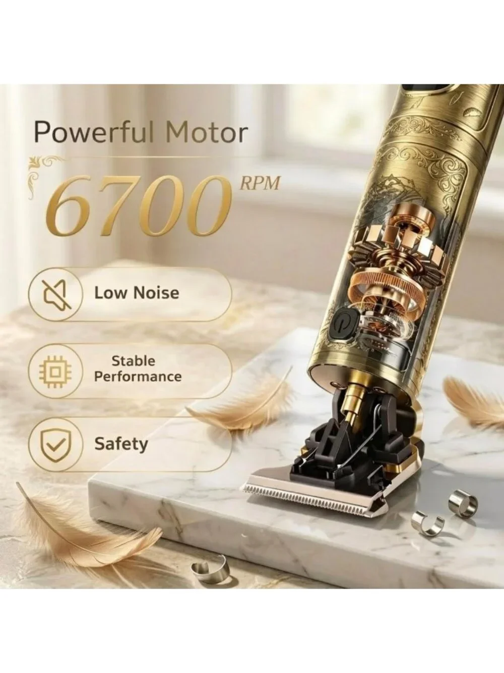 Vintage Beard & Hair Trimmer for Men, Next-Gen Clippers, Precision Grooming Tool
